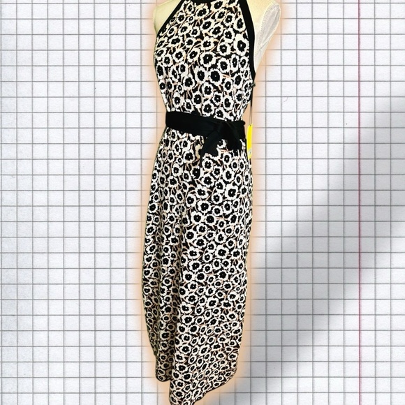 NWT Diane von Furstenberg for Target ‘Halter Tie-Neck Neutral Poppy Dress’ Sz L - Picture 6 of 16